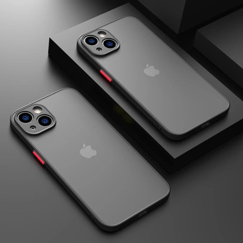 High-quality robust case for your iPhone. Black, Blue, Dark Green and Space Gray.