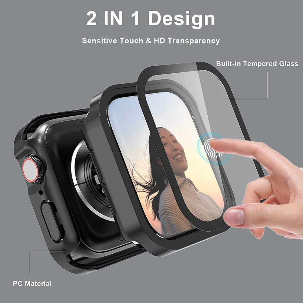 Cover mit eingebautem Panzerglas für ihre Apple Watch