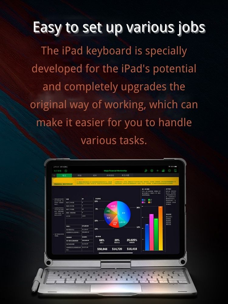 360° Drehbare Tastatur Hülle für ihr iPad