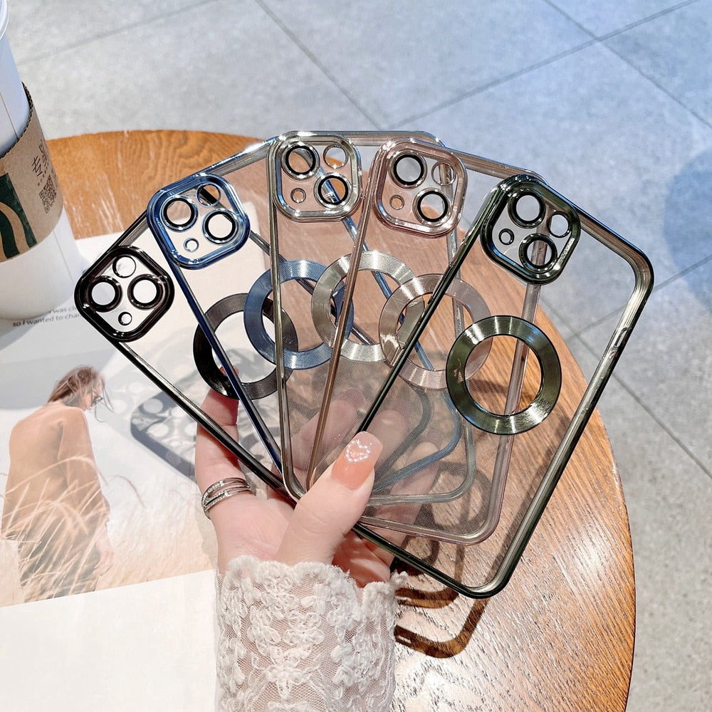 Luxuriöse Transparente MagSafe Hülle für ihr iPhone
