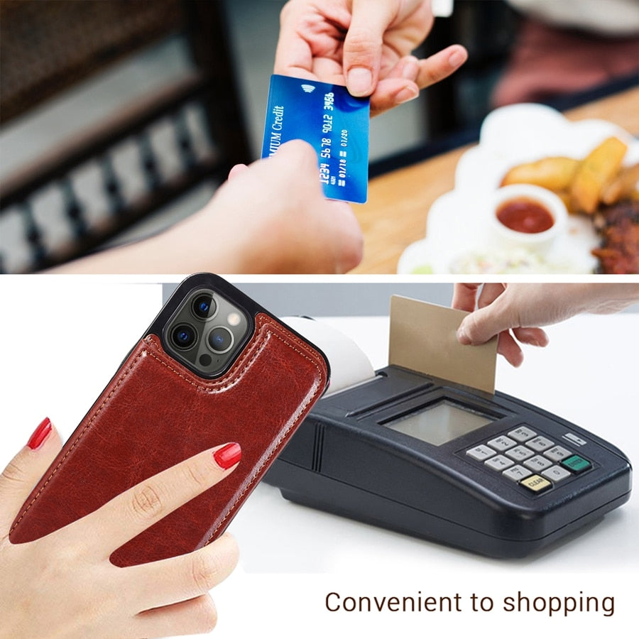 Retro flip leather case for your iPhone
