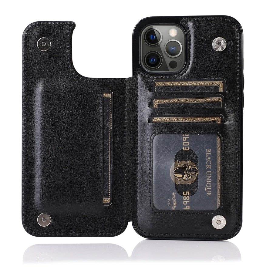 Retro flip leather case for your iPhone