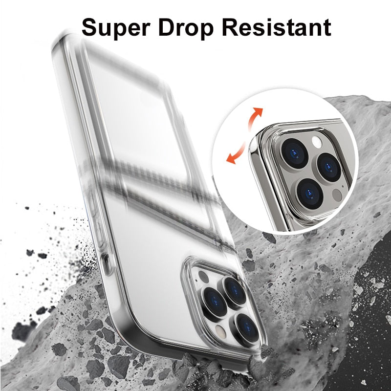 Crystal clear case with a card slot for your iPhone