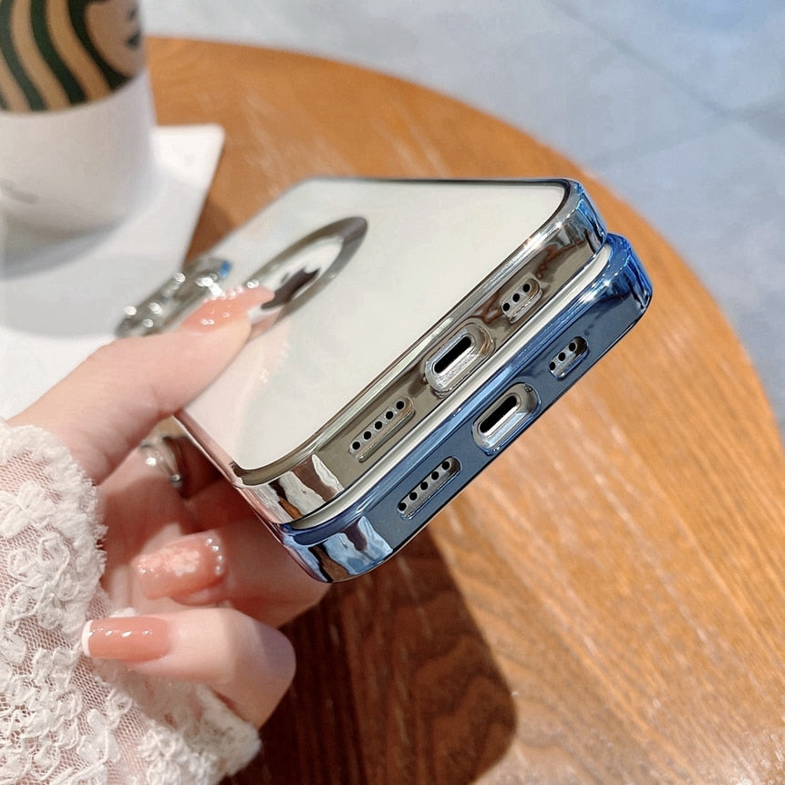Luxuriöse Transparente MagSafe Hülle für ihr iPhone – MyMona