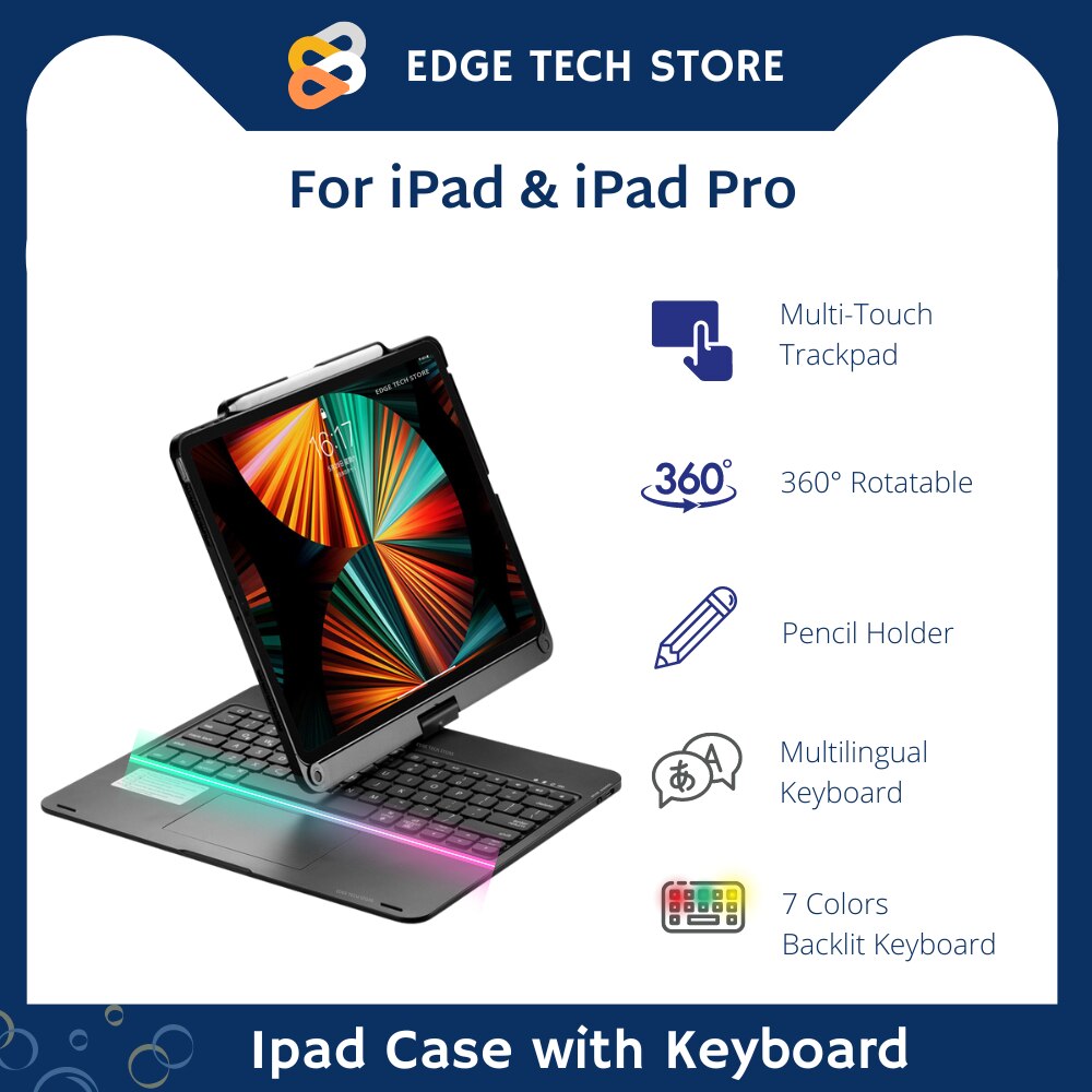 360° Drehbare Tastatur Hülle für ihr iPad