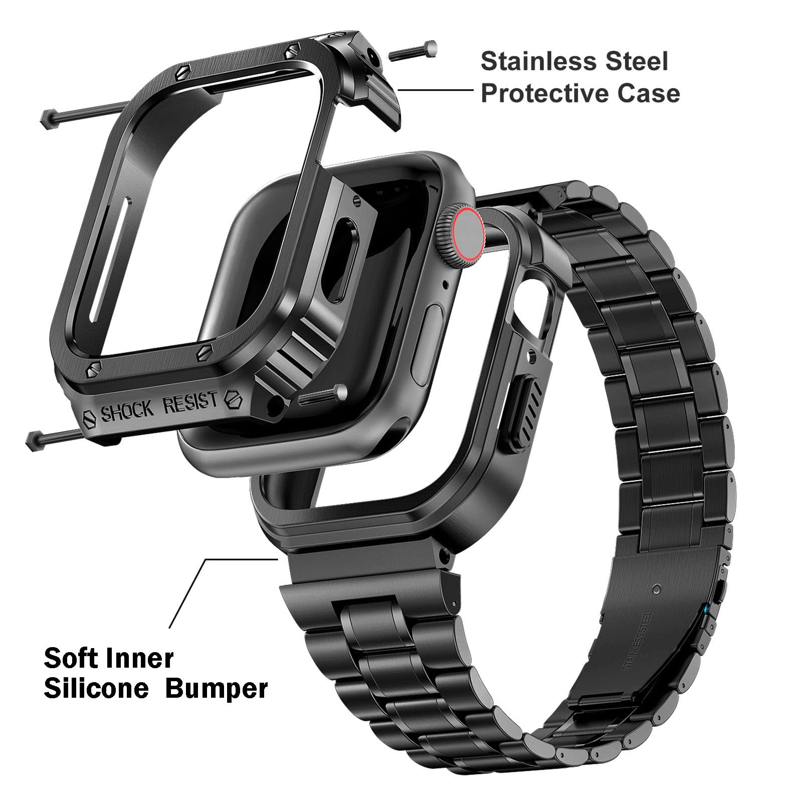 Hochwertiges Armband mit Case fur ihre Apple Watch